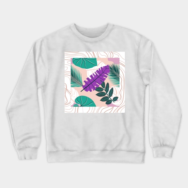 Leaf Pattern Crewneck Sweatshirt by Bishop Creations